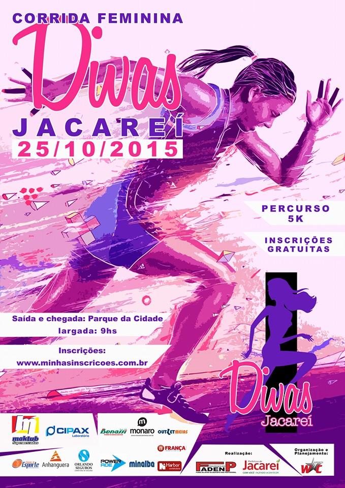 Começam nessa terça-feira as inscrições para a corrida pedestre “Divas de Jacareí”