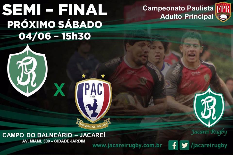 Jacareí Rugby disputa semifinal do Paulista no sábado
