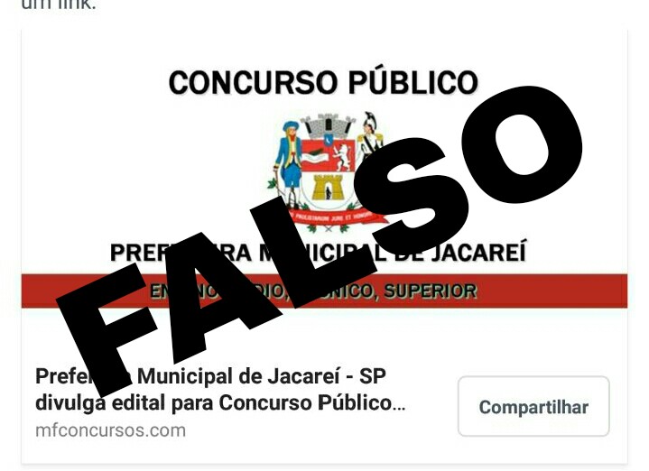 Boato sobre concurso público surge nas redes sociais em Jacareí