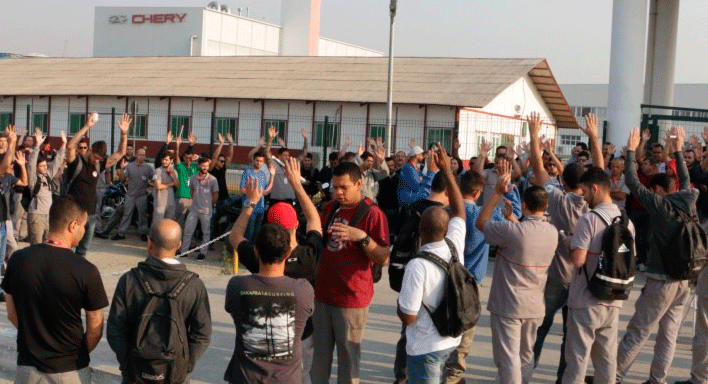 Negociações travam e greve na Chery chega ao 23° dia