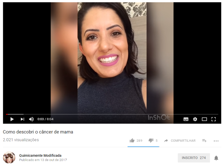 Moradora de Jacareí cria canal no Youtube para falar sobre Câncer de Mama
