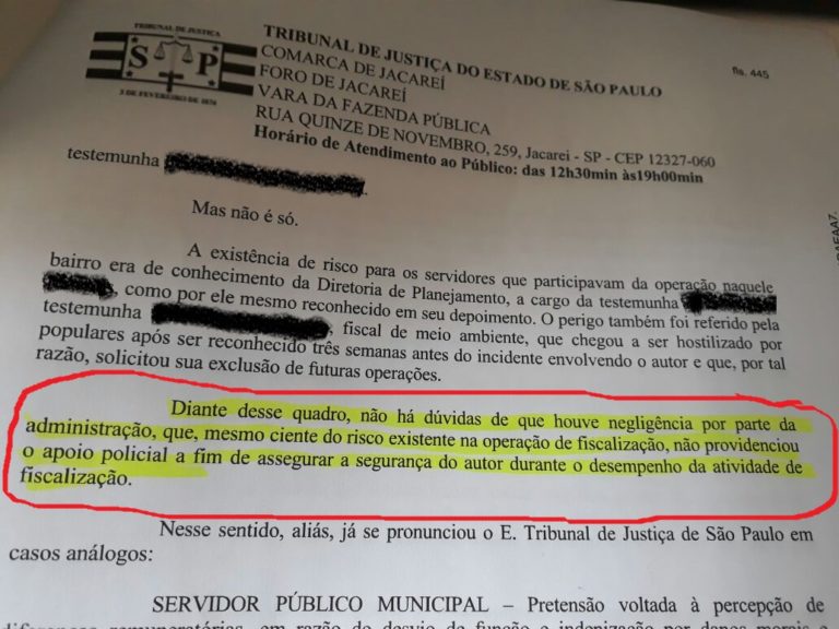 Prefeitura de Jacareí é condenada a indenizar por danos morais servidor agredido