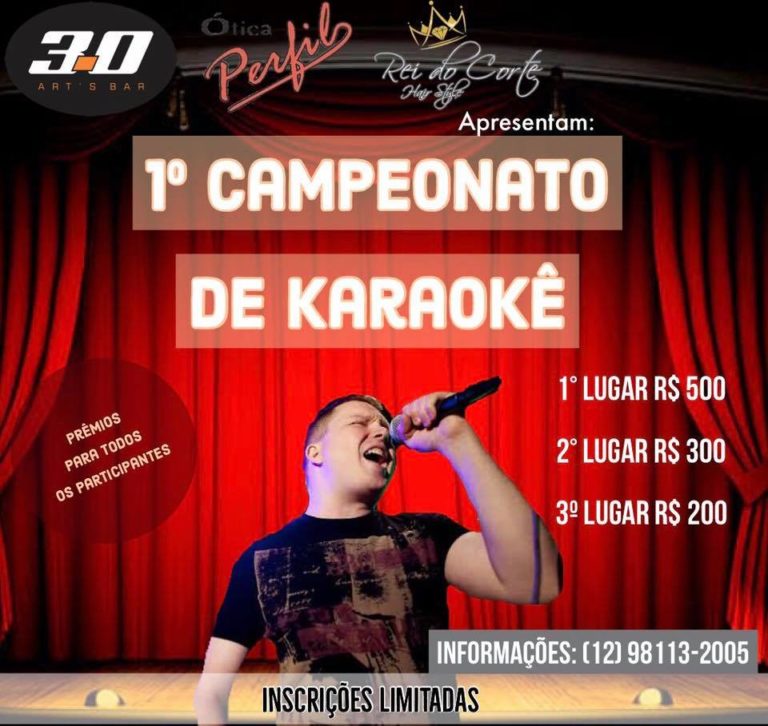 Bar de Jacareí promove campeonato de Karaokê