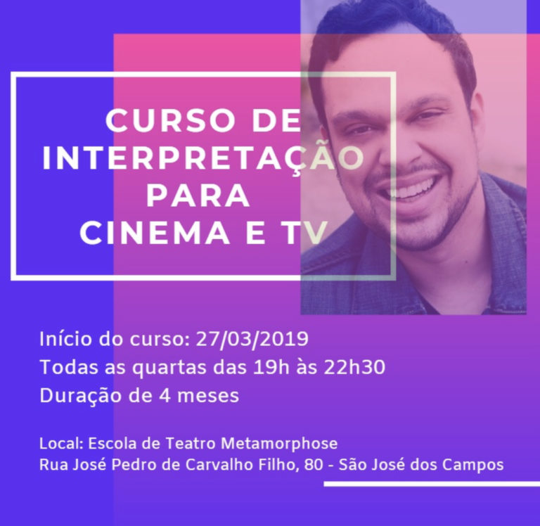 Curso de Interpretação para TV e Cinema em São José dos Campos tem matrículas abertas para início neste semestre