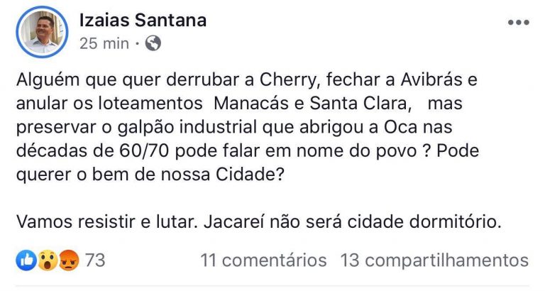 Obra da antiga Oca é embargada e revolta Izaias