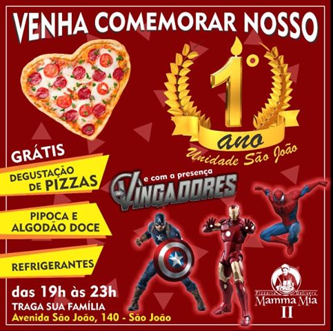 Pizzaria tradicional de Jacareí, Mamma Mia celebra aniversário com festa aberta ao público