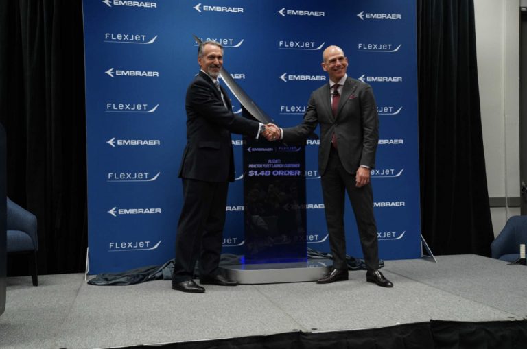 Embraer fecha negócio de US$1,4 bilhão com a Flexjet, primeiro cliente frotista dos jatos executivos Praetor