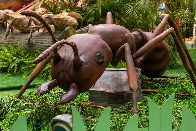 Com insetos de até seis metros, shopping recebe exposição ‘Natureza Gigante’