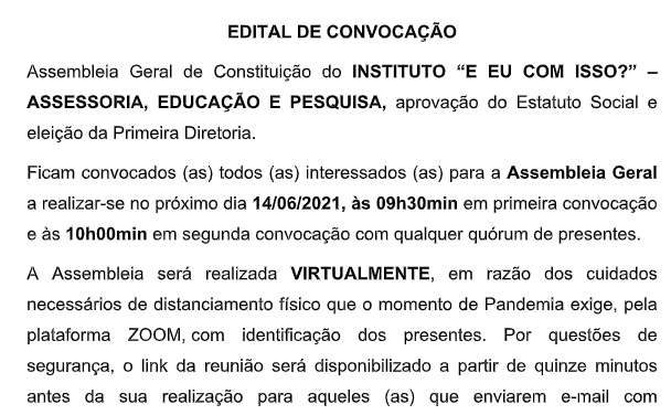 Instituto “E Eu Com Isso?” abre edital para área de educação e pesquisa