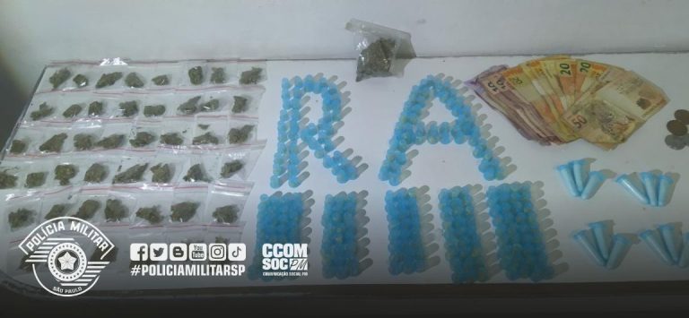 Dupla é detida por tráfico de drogas em Jacareí