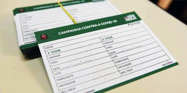 Governo de São Paulo proíbe exigência do comprovante do cartão de vacina contra covid-19