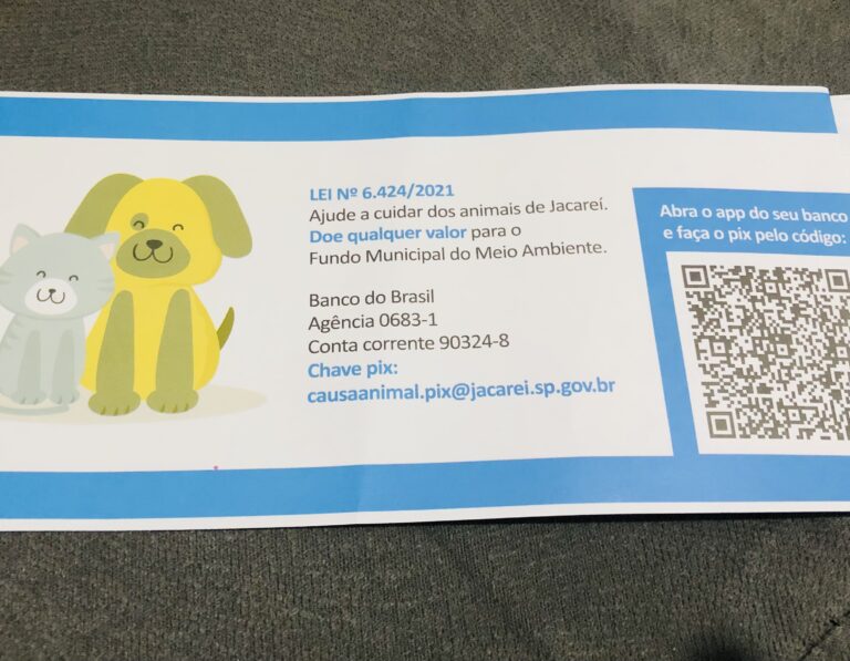 Contra capa do carnê do IPTU tem QR CODE para fazer doação para o Fundo Municipal do Meio Ambiente