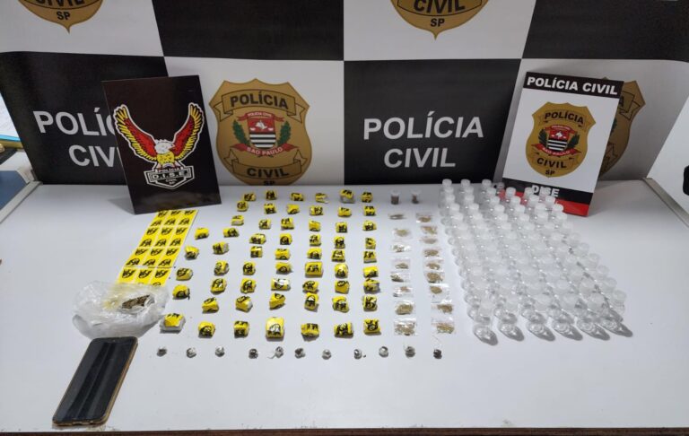Investigado por tráfico de drogas, jovem de 21 anos é preso após operação da Polícia Civil em Jacareí