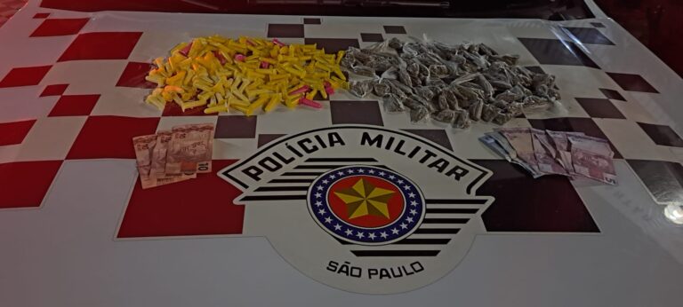 Homem é preso com mais de 200 porções de drogas em Jacareí