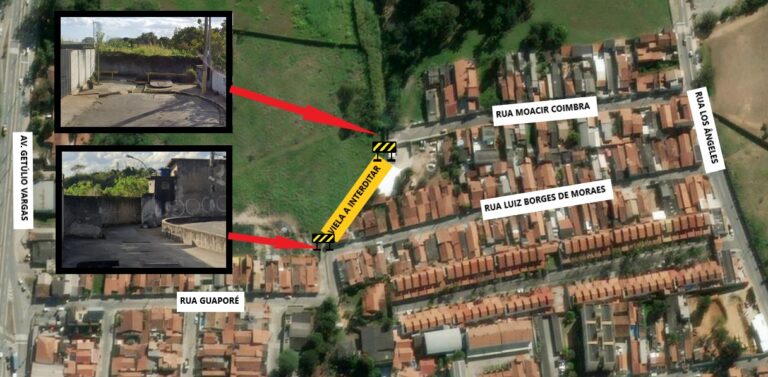 Viela no Jardim Luiza é interditada em decorrência das obras de drenagem