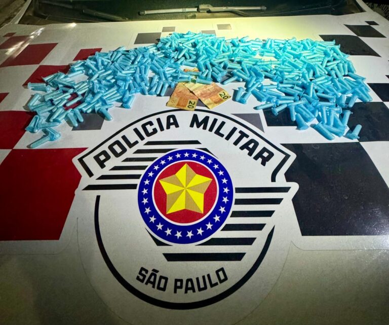 Homem é encontrado com mais de 400 pinos de cocaína durante patrulhamento da Força Tática em Jacareí