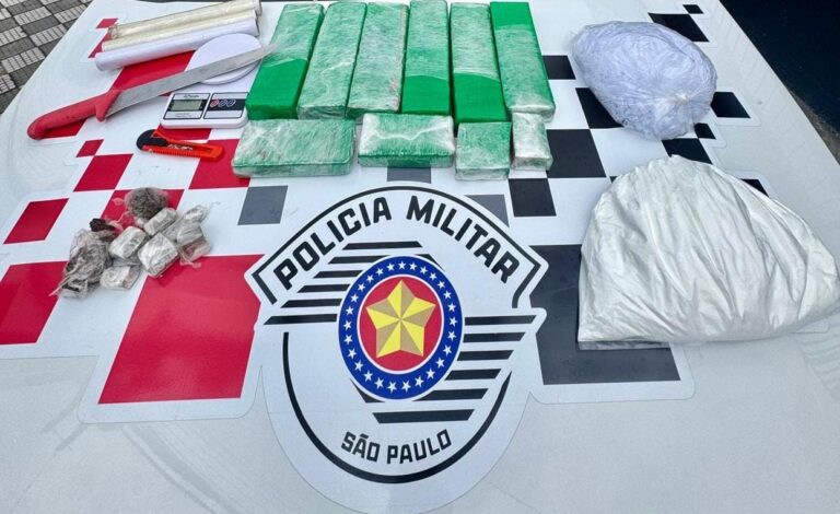 Homem é preso com 8 kg de drogas em Jacareí